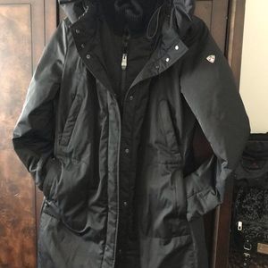 Post card hooded coat